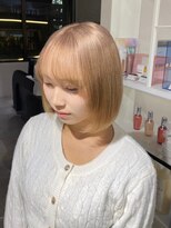 ベレーザ 渋谷(BELEZA)&nbsp;12400フェザーショートミルクティーベージュタンバルモリボブ