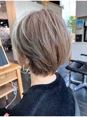 【脱白髪染め】透明感のある明るい白髪ぼかしC Mplusミズイデ