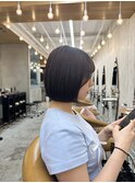 丸みのある顎下１センチのボブ