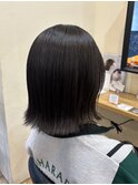 【縮毛矯正×ボブ】ホワイトグレージュ/ミニウルフ/鎌取/林愛華