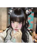 立体リボンハーフツイン