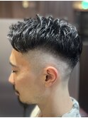 アイロンパーマ　ビジネスヘア