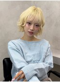 レイヤーボブ／ブロンド　M