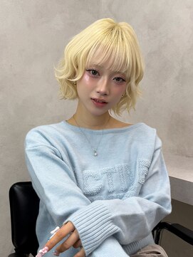 ノアル 大宮店(NOAHL) レイヤーボブ／ブロンド　M