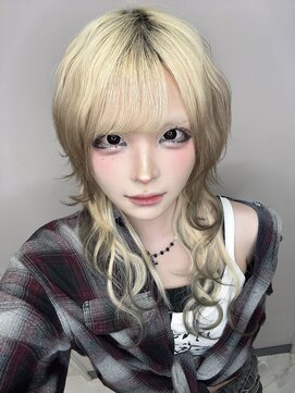 ヘアーグランデシーク(Hair Grande Seeek) 裾カラーレイヤーウルフ　エクステスタイル