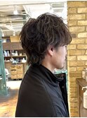ニュアンスパーマルーズショートパーマナチュラルセンターパート