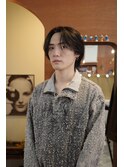 メンズセンターパートカルマヘア韓国ヘアニュアンスパーマ岡山
