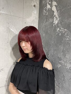 シャンプーボーイ 宮崎駅前店(SHAMPOO BOY) ワインレッド×レイヤー