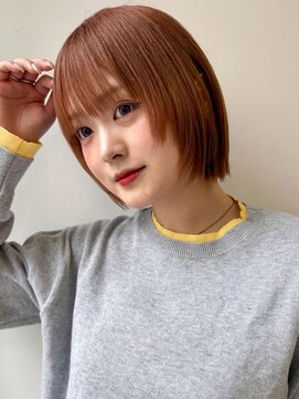 ヴェイン 渋谷(vain) ショートボブ 顔周りカット 前髪 ハイトーンボブ