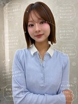 サンドレオ 新宿店(sand Leo) レイヤーカット/レイヤーボブ/ミルクティーベージュ顔周りカット