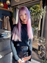 リノショアーズ 日本大通り店(RINOSHORES)&nbsp;ロングレイヤーペールピンクベージュミルクティーピンク20代