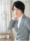 ≪mod's men≫オシャレビジカジ黒髪マッシュウルフＦ