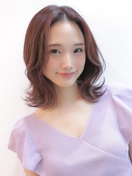 アグ ヘアー カダム 鹿沼店(Agu hair cadam) 《Agu hair》ラズベリーカラーが可愛いフェミボブ