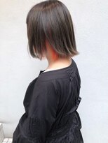 フロート 小阪店(float) インナーカラー_マロンベージュ Aラインボブ かきあげ