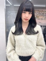 ロンド マーレ 天神大名店(Lond mare) 2023 福岡で可愛いレイヤーカット ロングヘア 韓国黒髪カラー