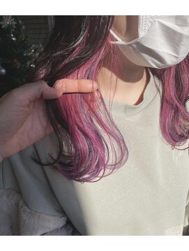 ダブル(W) 【hair salon W】インナーパープルピンクカラー
