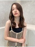 グレージュ斜めバングチョコレートシルキーベージュ