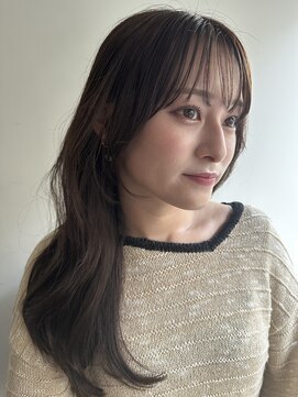 ローネス ギンザ(LONESS ginza) くびレイヤー薄めバンググレージュカラーピンクベージュ