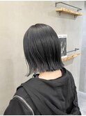 切りっぱなしボブ × ブルーブラック