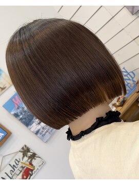 ラニハナクドウ(lanihana.kudo) +*~ボブ×縮毛矯正【内巻きあごボブ】~*+