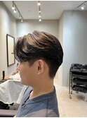 韓国メンズヘア センターパート ニュアンスパーマ