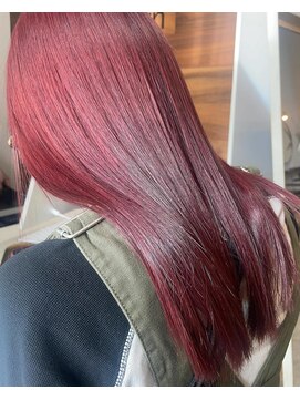 エスデザイン(es design) レッドカラー【最新ダメージレスブリーチなしダブルカラー】