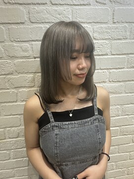 デイジー インデックスヘア 大島店(DAISY index hair) エンドカラーダークシルバー顔周りカットハッシュカット