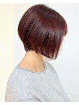 クオリス 上板橋店(QUALIS) 20代30代大人可愛い前下がりボブピンクベージュ透明感