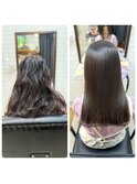 ボリュームをおさえて本来のシルエットに