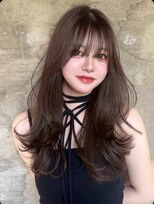 サイン 渋谷(SIGN)&nbsp;韓国ヘアふんわり魅せる小顔盛れレイヤーカット×透明感カラー