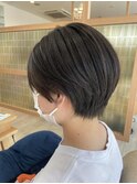 20代30代40代小顔ハンサムショートアッシュブルーブラック