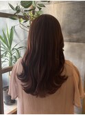 ブリーチなし暖色カラーピンク