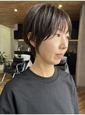 シンプルな大人ショート　髪質改善カラー