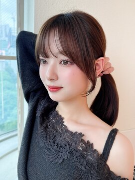 アフロート ディル(AFLOAT D'L) ぱっつん前髪顔周りカット韓国レイヤーくびれミディアム