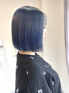 ルクス(Lux) hairLux・浜松天王・三ヶ日・ネイビーカラー色おちグレー