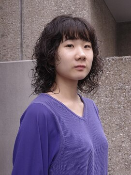 ネロ ヘアサロン 渋谷(NERO HAIR SALON) 【倉田真希】ミディアムパーマ　前髪パーマ　くるくる