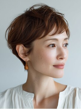 首元すっきり 大人の上品ショート