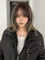 ノラ シンディ(NORA CYNDY) アンブレラカラー ローライト デザインカラー ハッシュカット