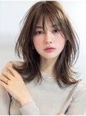 【小顔×垢抜け】顔周りレイヤー×肌映えベージュ20代30代40代