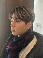 ニュイ 茨木店(nui +)&nbsp;ミルクティーブロンド/ダークブルー/デジタルパーマ/茨木