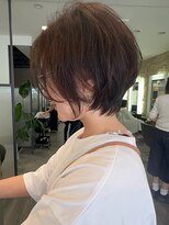 ビューエヒメ(VIEW EHIME)&nbsp;小顔カットショートボブ大人可愛いアッシュオリーブ