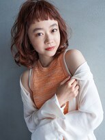 ベビーバング/ボブ/オレンジベージュ/髪質改善/TOKIO/20代30代