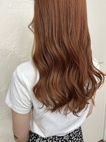 アジールヘア 北千住駅西口店(agir hair)&nbsp;オレンジブラウンカラー　オレンジカラー　ダブルカラー北千住