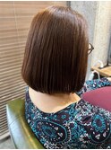 髪質改善ストレート　丸みボブ　縮毛矯正　艶トリートメント