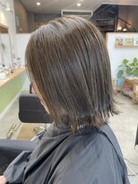 オリビアヘアー(OLIVIA HAIR) ブリーチなしくすみカラー×タッセルボブ