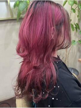 ヘアー カフェ コトノハ(hair cafe kotonoha) 【コトノハ】シャギーレイヤーカットワンホンヘアーエンドカラー