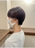耳掛けショート/ハンサムショート/ピンクラベンダー