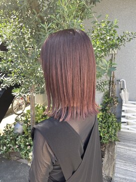 ミチオノザワヘアサロンギンザ 静岡店(Michio Nozawa HAIR SALON Ginza) きりっぱなし×ほんのりピンクブラウン