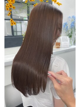 カリテス(XARITES) 赤み消しカラーアッシュベージュ◎髪質改善ストレートヘアロング