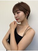 表参道白髪ぼかしウルフショートカットベージュアッシュ30代40代